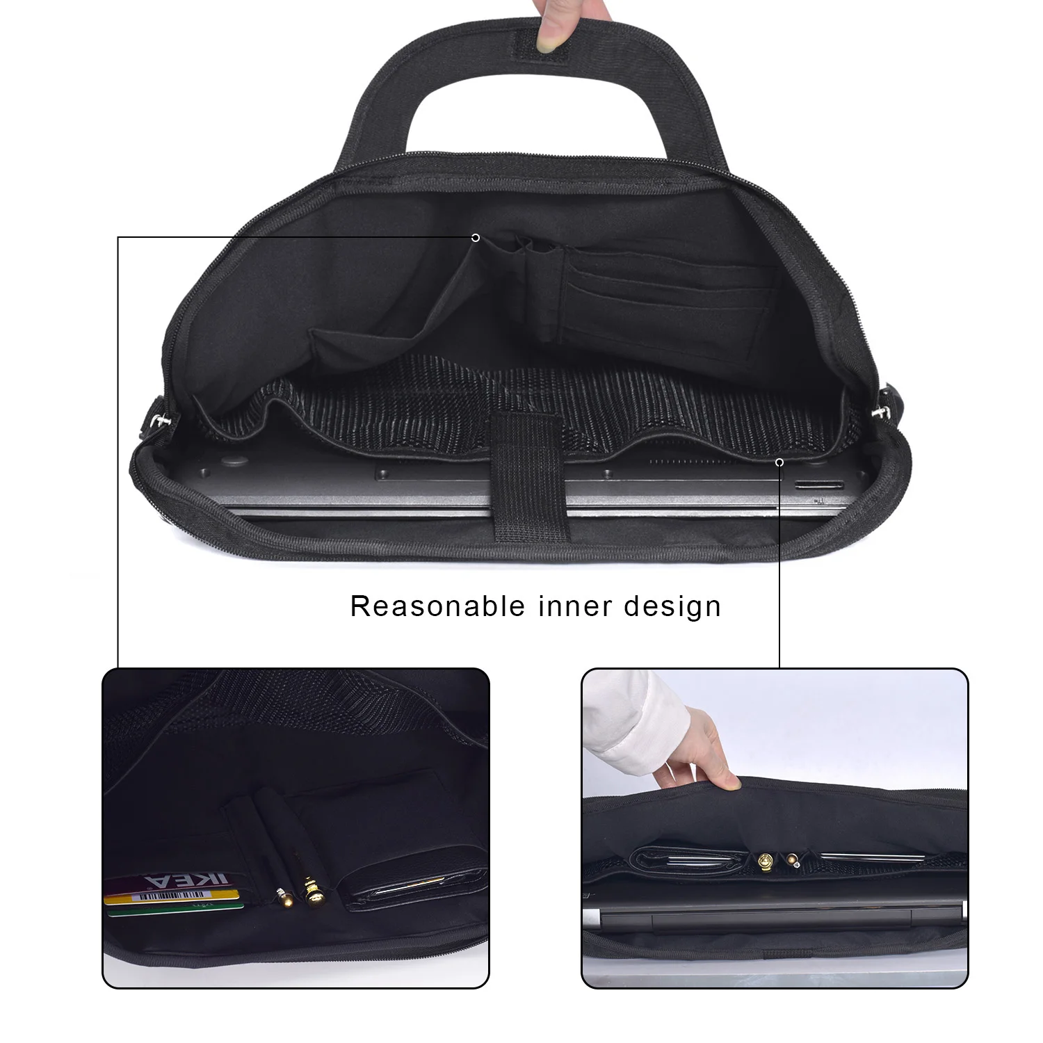 CACOY Laptop Sleeve 15.6 inch, Durable Slim Computer Carrying Bag Protective Case, Computer Sleeve Bag for Laptop
