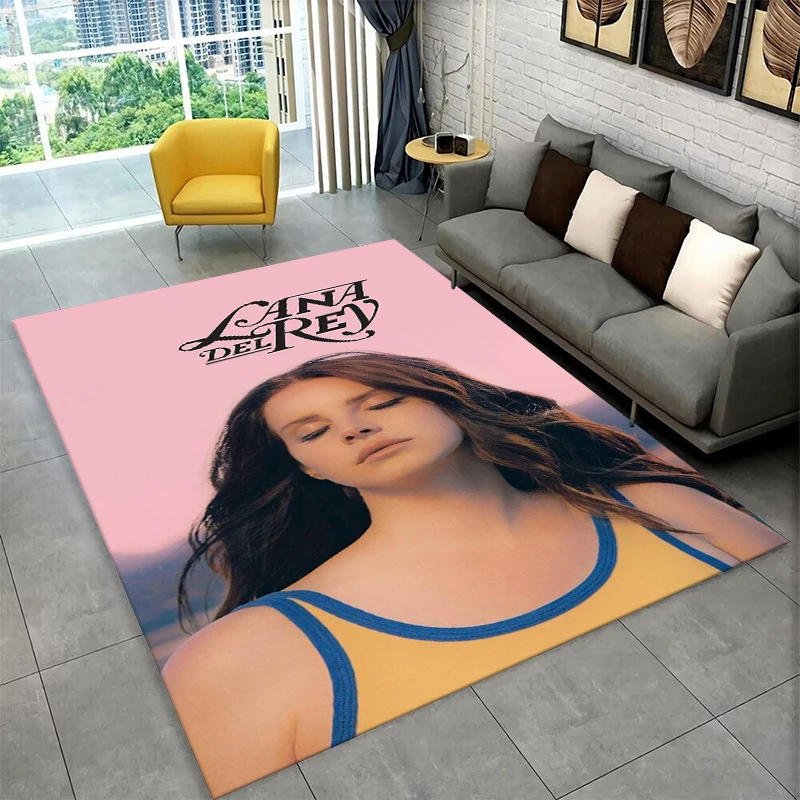 Singer Lana Del Rey Lizzy Grant Carpet Rug for Bedroom Living Room Sofa Playroom Doormat Home Decor,Kid Area Rug Non-slip