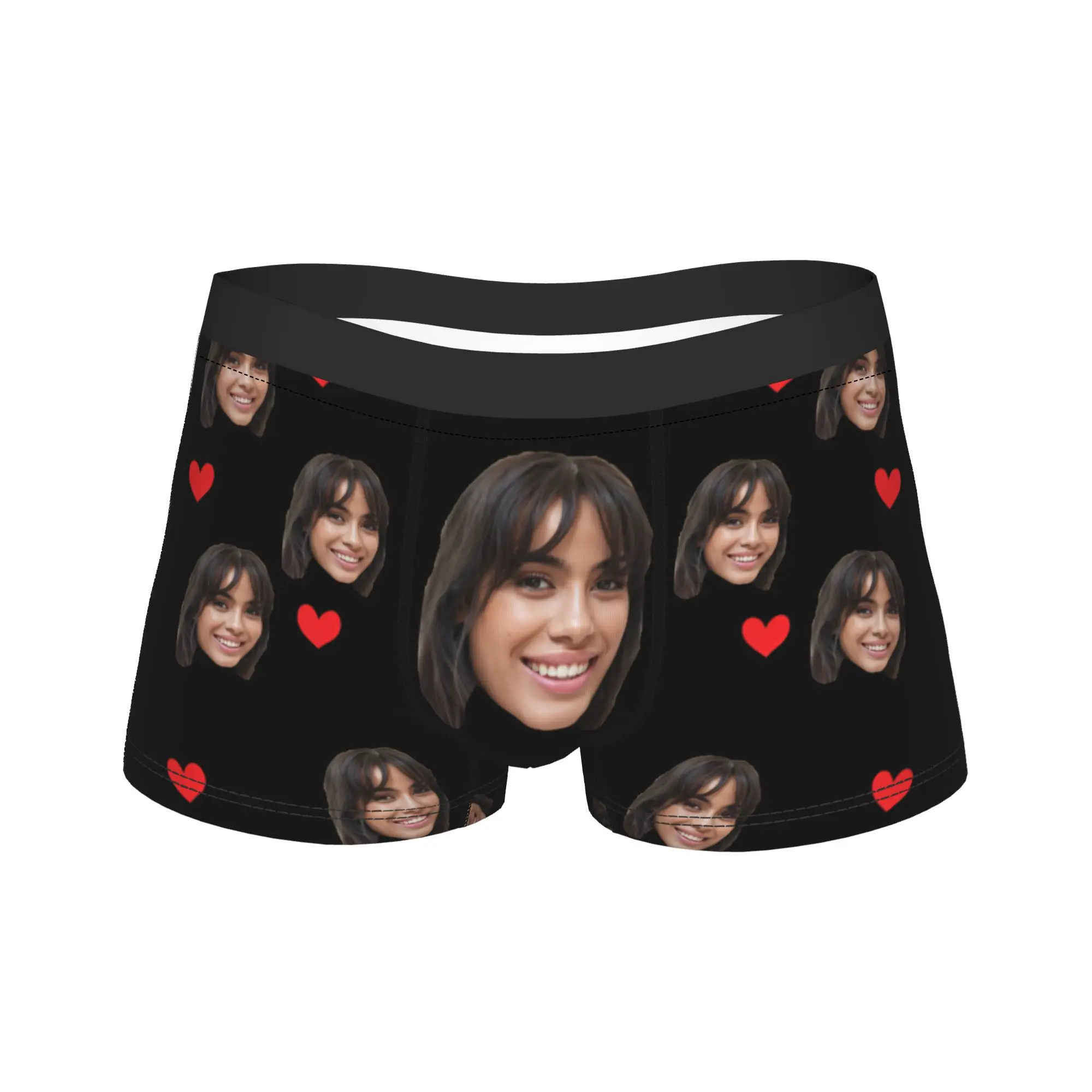 Men's DIY Your Picture Boxer Briefs Shorts Panties Breathable Underwear Couple Love Gifts Homme Funny S-XXL Underpants