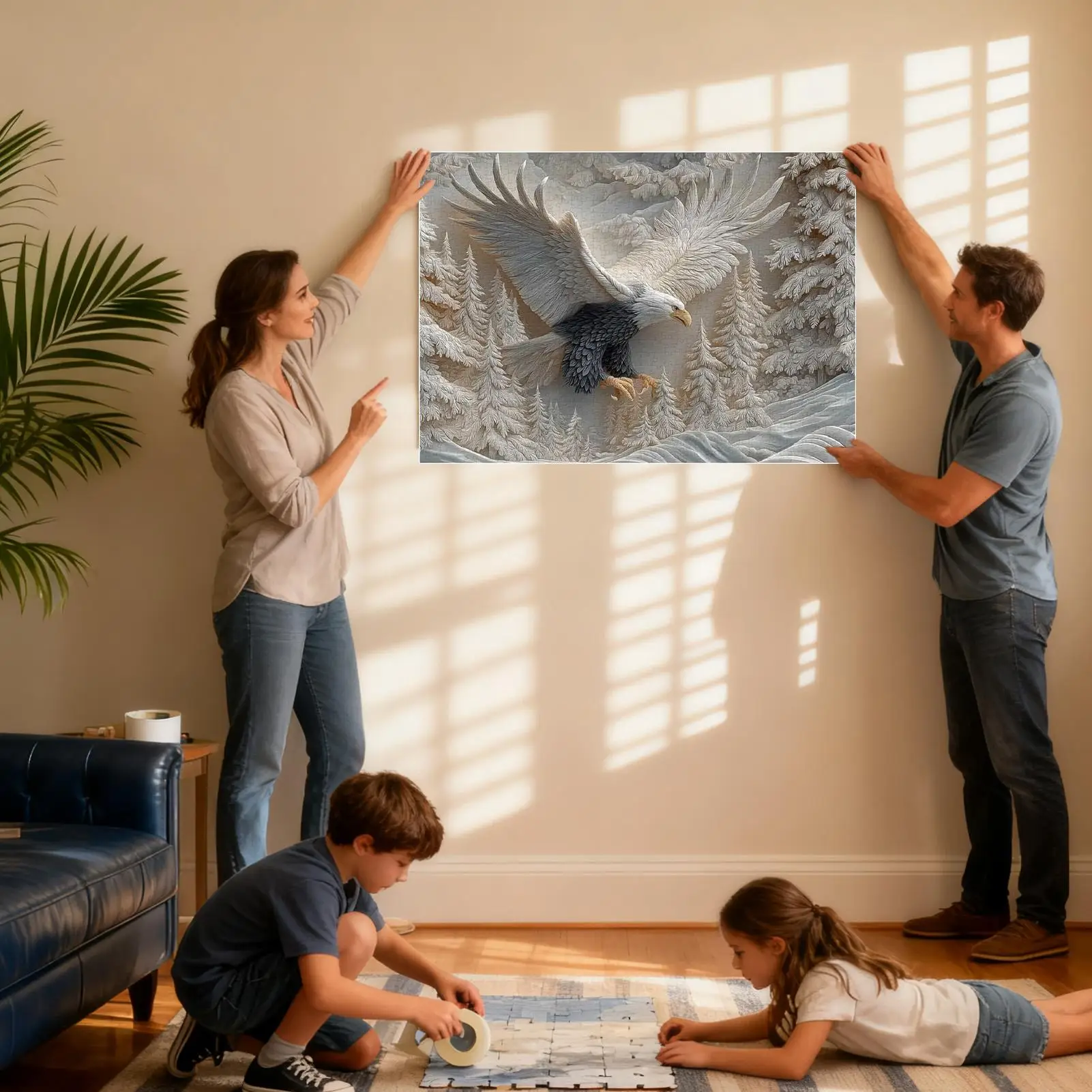 De Gesneden Adelaar Legpuzzel 1000-delige Uitdagende Jigsaw Majestueuze Bald Eagle Puzzelspel Voor Volwassenen Vrouwen Mannen Natuur &