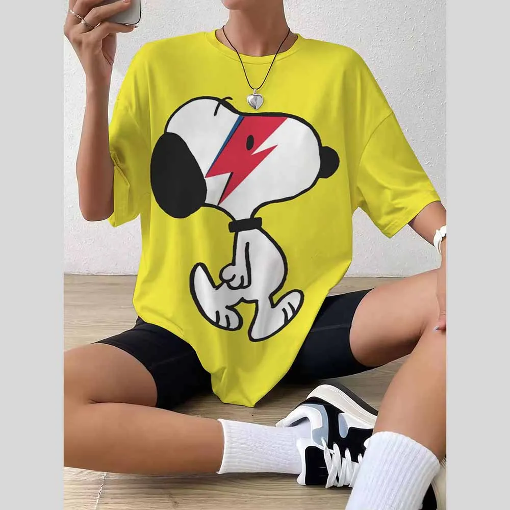

Women's T-shirt Lilo&Stitch Daily Weekend Lilo&Stitch Printed Short Sleeve Fashion Fun Round Neck Regular Summer