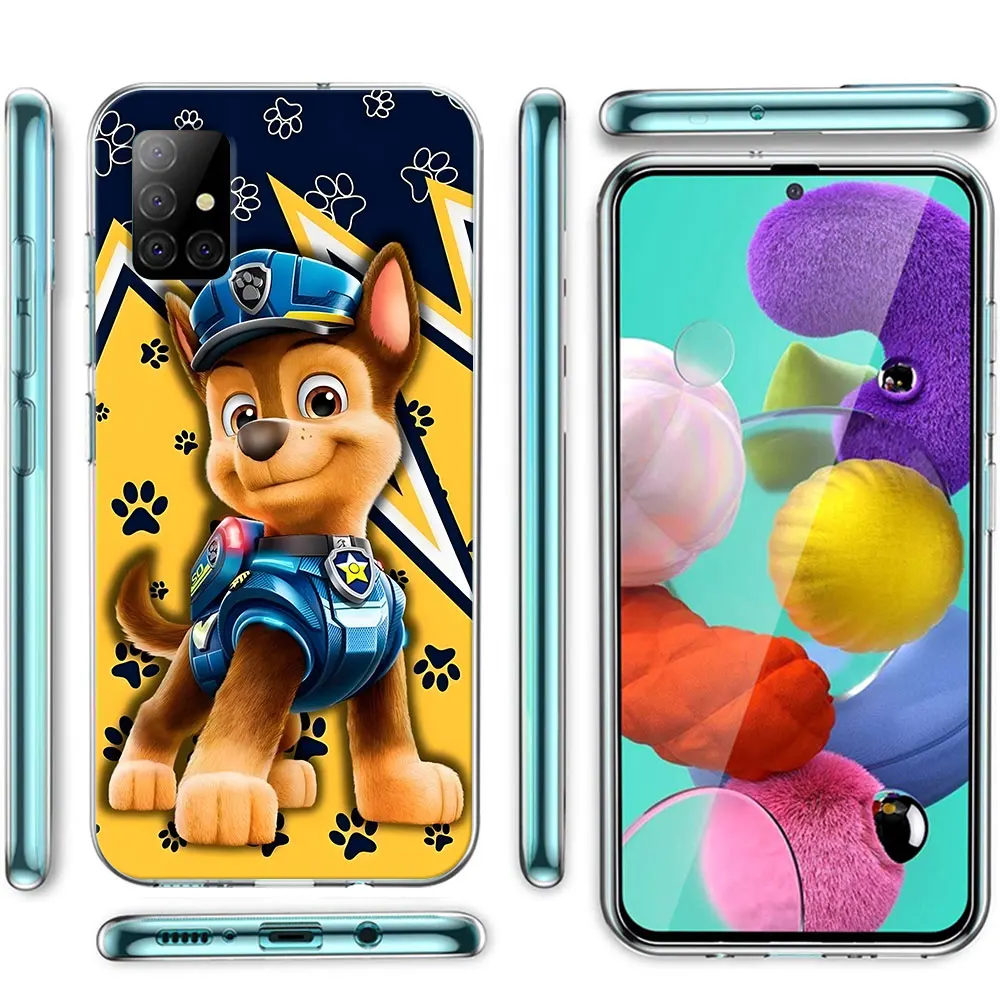 Paw Cartoon Dog Animal P-Patrol Case for Samsung Galaxy A53 A14 A52 A51 A52s A31 A21s A41 A54 A12 A13 A23 A33 TPU Phone Cover