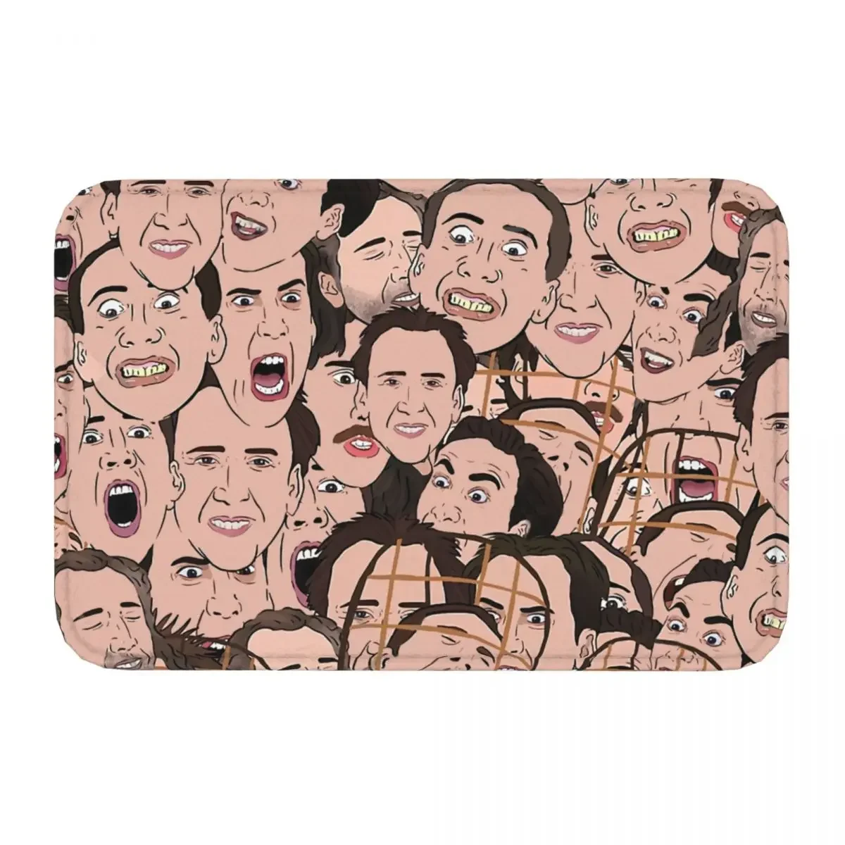 Non-Slip Carpet Nicolas Cage All Over Doormat Bedroom Kitchen Mat Welcome Decoration Rug