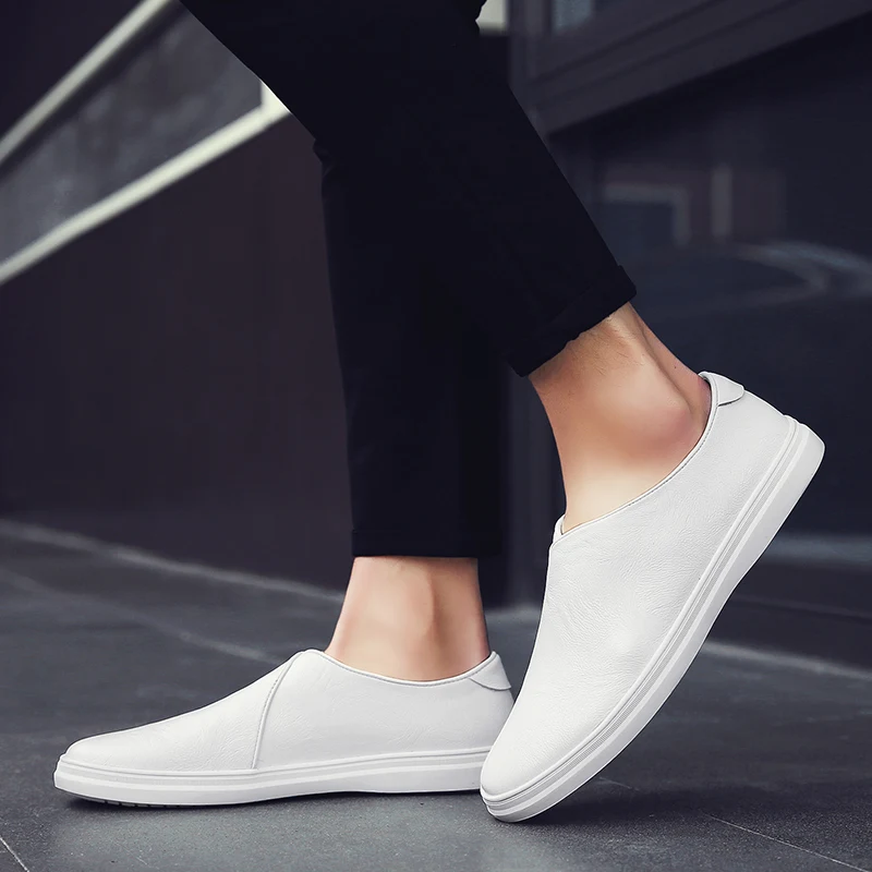 Handcrafted Men's slip on loafers Dress Shoes Leather Classic Broguing | Business Formal moccains