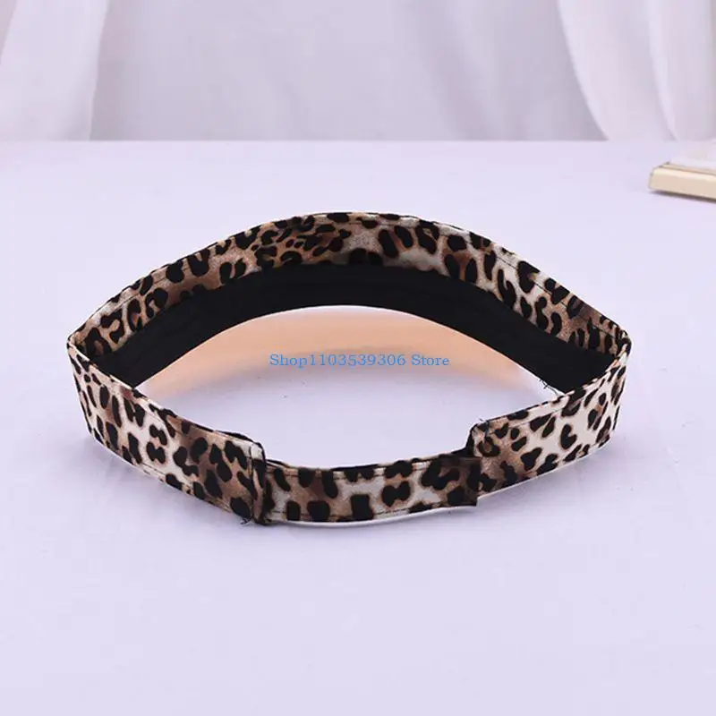 

400A Ladies Women Empty Top Vintage Leopard Baseball Cap Vacation Outdoor Transparent