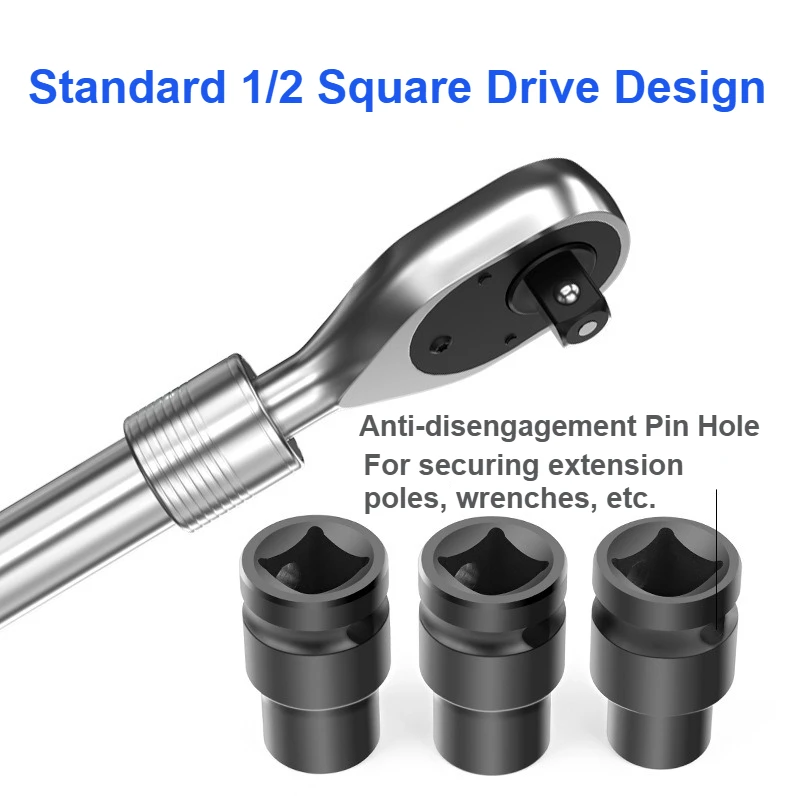 16PCS Universal Master Brake Caliper Socket Set 1/2" Square Compatible with Most Cars, 5pt 7pt 10pt M14 M18 & Hex Sockets