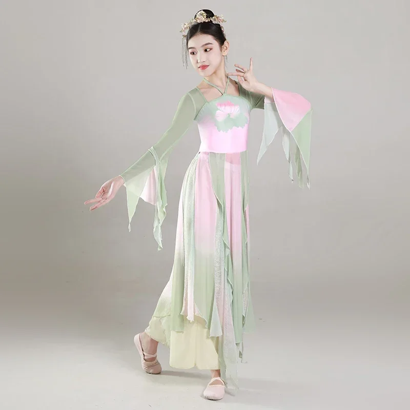 

Children's classical dance dress female body rhyme flowing gauze practice dress stage performance dress performance