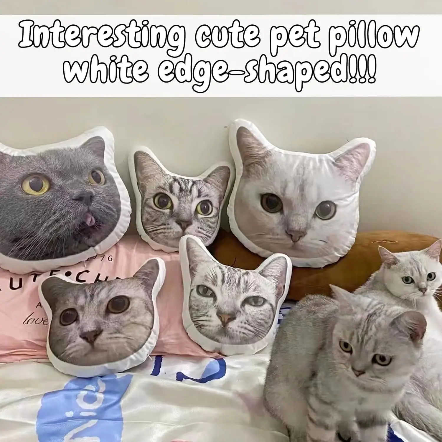 

Индивидуальные фотоподушки с портретом домашних животных для дома, персонализированные подушки для домашних животных, плюшевые фотоподушки на заказ и подушки для сидений