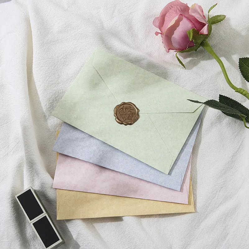 5pcs Kawaii Macaron Envelopes Thick Paper Cash Envelopes Wedding Party Invitations Cards Cover Envelopes for Letters Stationery