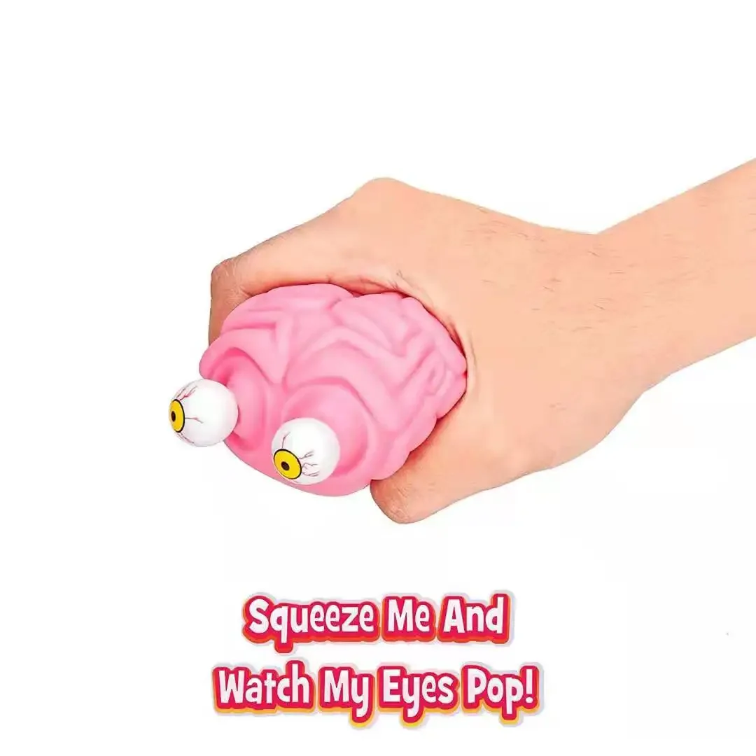 Anti Stress Flippy Brain Squishy Eye Popping Squeeze Fidget Toy Cool Stuff Kids ADHD Autism Anxiety Relief Toy Decompression Toy