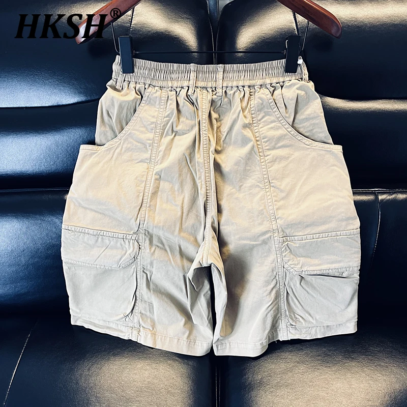 

HKSH Весна Лето Новые Мужчины Tide Y2K High Street Панк Камуфляж Карго Повседневные Шорты Трендовые Свободные Прямые Половина Длины Брюки HK5734