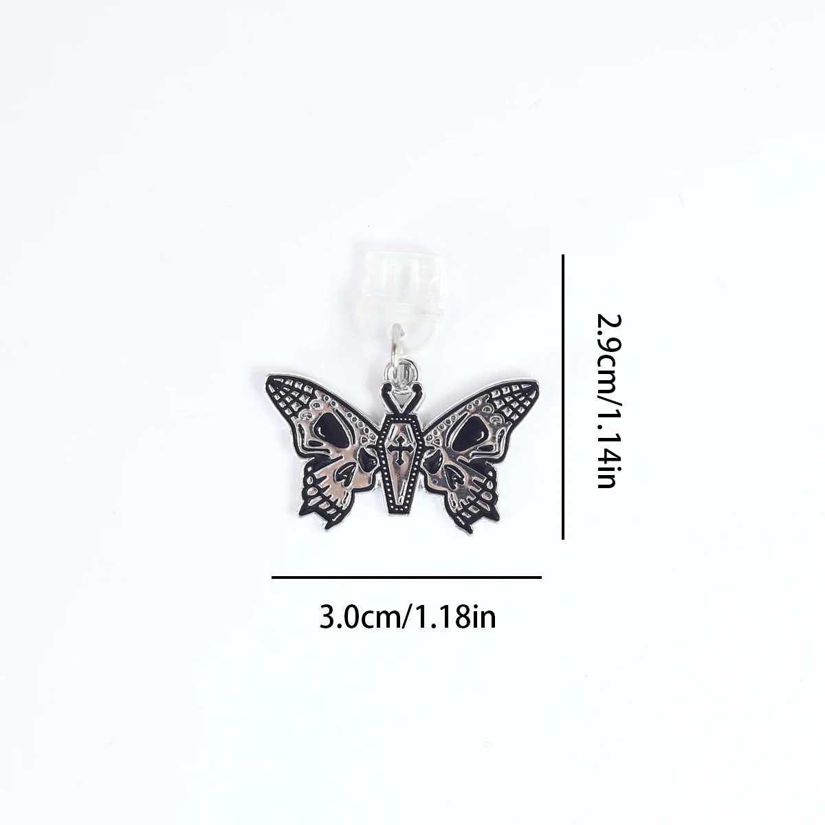 Mobile Phone Dust Plug Gothic Skull Butterfly Hanging Ornament Pendant Phone Accessories For IPhone For Samsung Type-c Port image 5