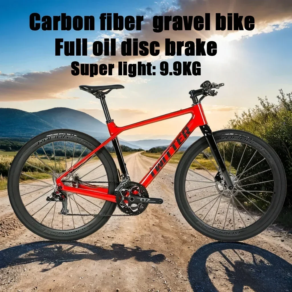 Gravel-X carbon fiber gravel bike full oil disc brake road bicycle 24Speed Road Racing bicicleta aluminum wheel carbon handlebar