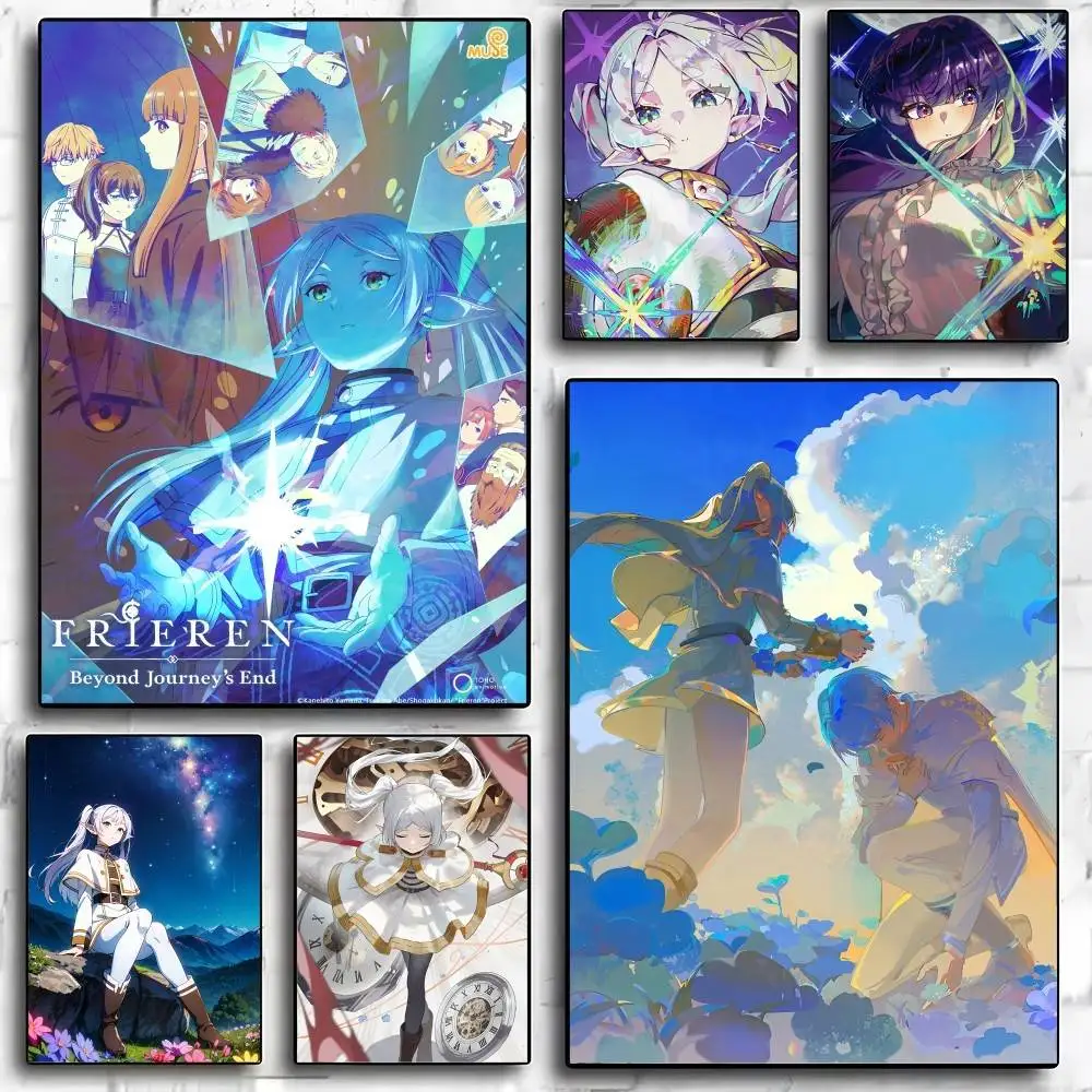 Anime F-Frieren Girl Poster High Quality Print Home Decor Wall Art Mural Room Bar Decoration