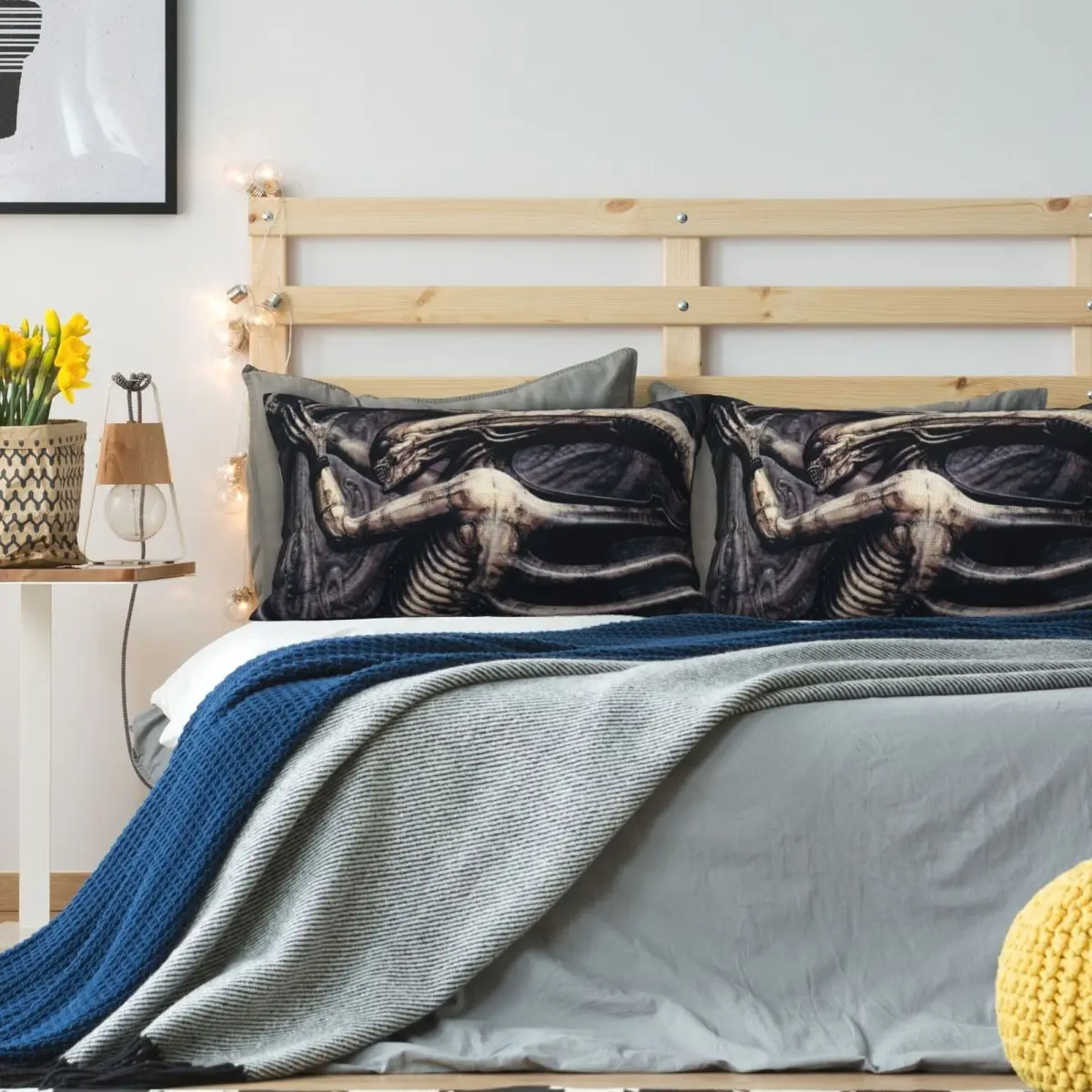 Alien Xenomorph HR Giger Rectangle Linen Pillowcase Cushion Cover Polyester Decor Bed Home Comfort Throw Pillow