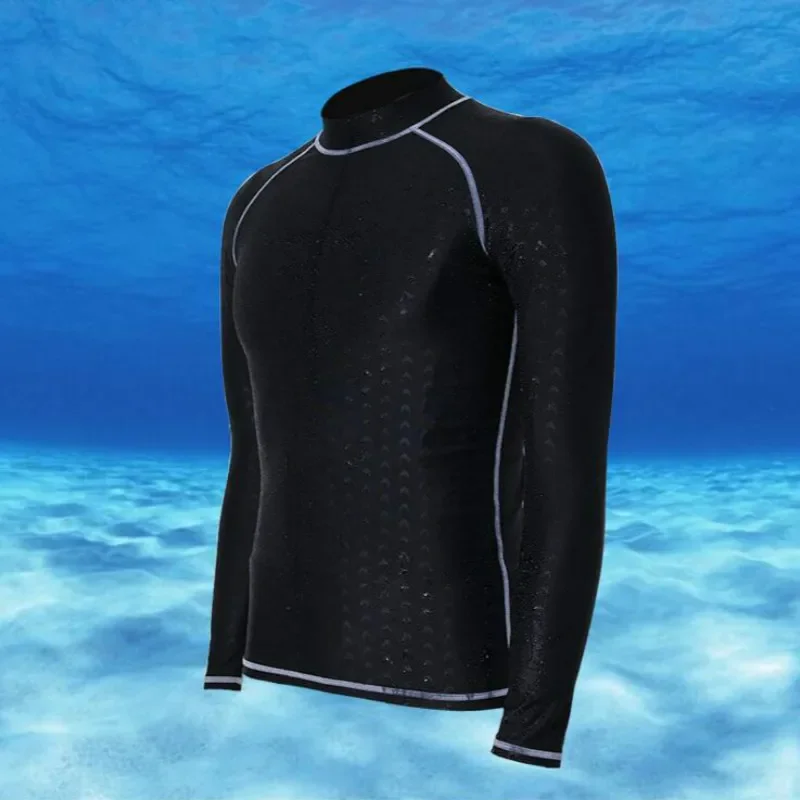 

Men Dive Sharkskin Stinger Suit Long Sleeve Rash Sun Guard Swim Surf Shirt Swimwear UV UPF50 + Windsurf Bathing Wetsuit