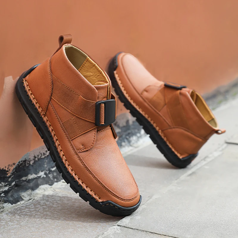 

Мужская обувь ручной работы. Удобная и ретро-стиль. Повседневная офисная и рабочая деловая удобная обувь для взрослых. Размер 38–48. Роскошные большие размеры.