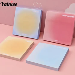 Yatniee 50 Sheets Gradient Solid Color Sticky Notes Posted It Memo Pad Notes Students Message Sticky Notepad Office School Stati