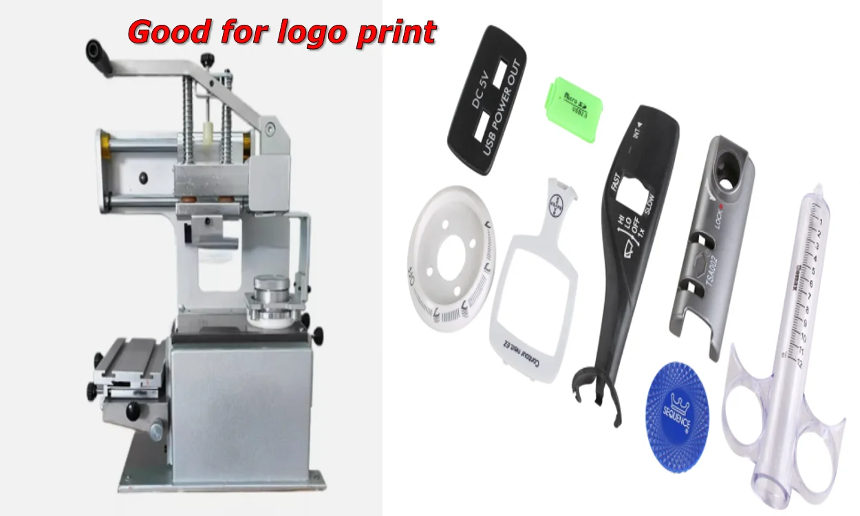 Manual Sealed Ink Cup Pad Printing Machine Single Color with 2 Rubber Pads One Cliche Plate