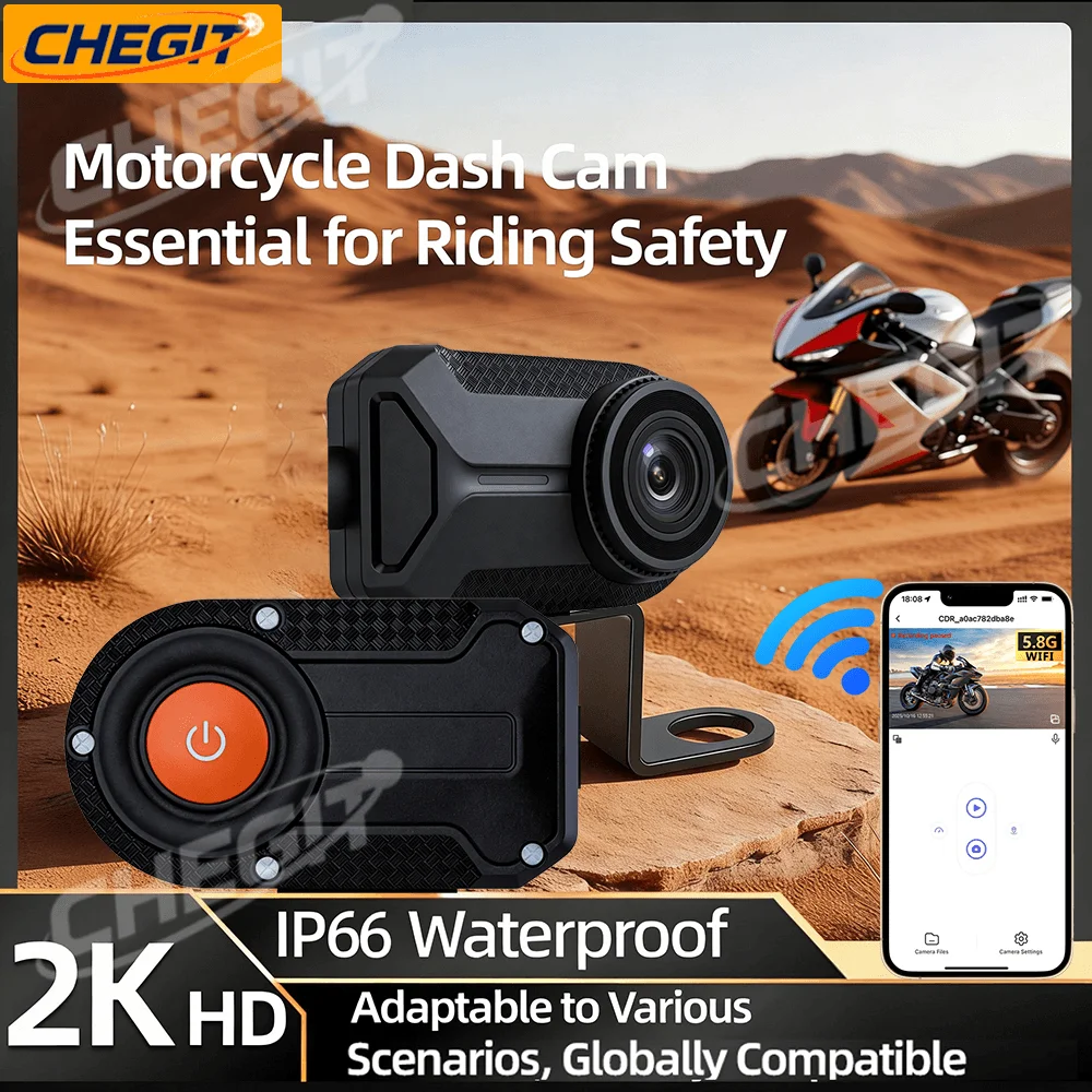 

New 2K 30fps Motorcycle Front Camera Driving Dash Cam DVR Camcorder Mountain Electric Bike Bicycle Motorcycl Camera Outdoor