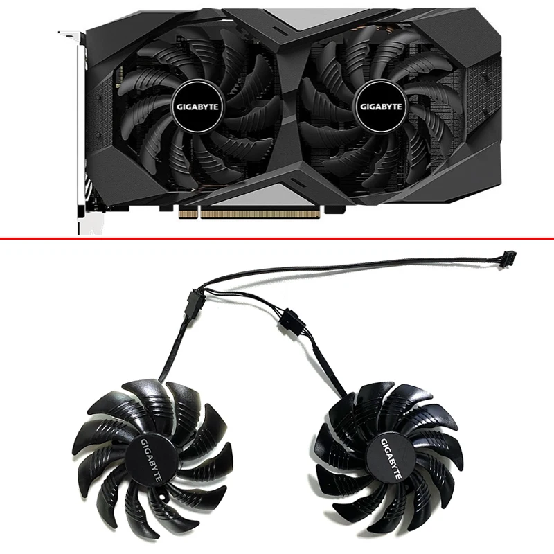 Ventilador do refrigerador da placa gráfica, 2 PCes, 87mm, 4PIN, DC12V, PLD09210S12HH, T129215SU, GTX1660, GTX1650, fã do GPU para Gigabyte, GTX 1660, 1660Ti