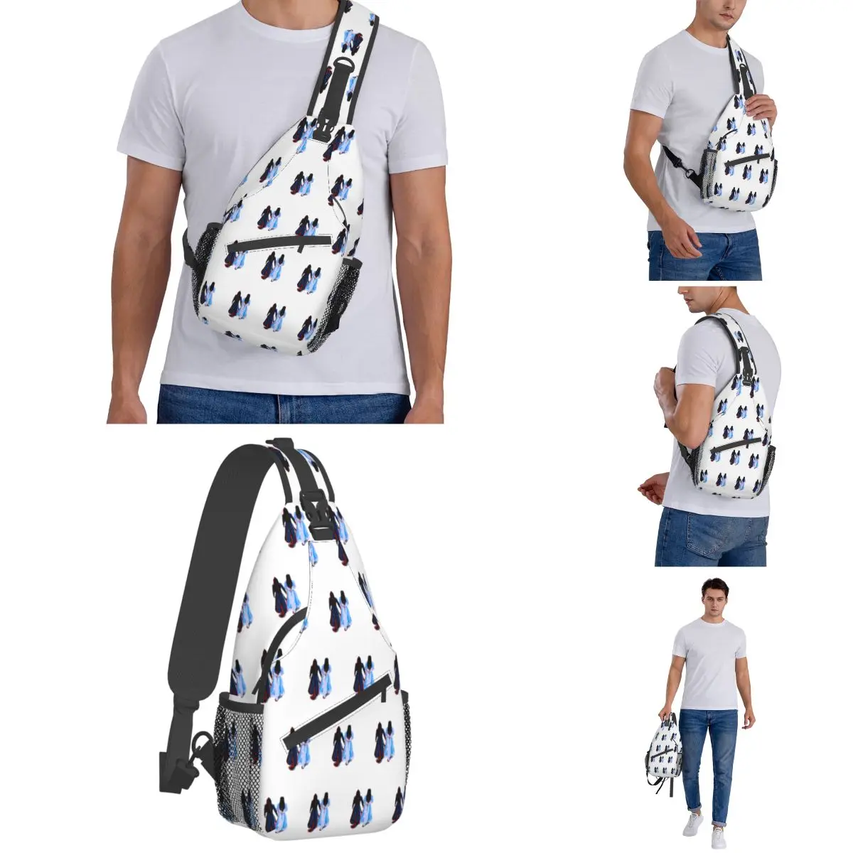 O Untamed WangXian Sling Bag Peito Crossbody Ombro Sling Mochila Viagem Caminhadas Daypacks Lan Wangji Cool Bag