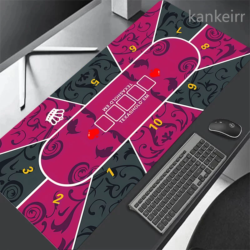 Texas Hold'em Table Pad Portable Rubber Foam Poker Table Mouse Pad Office Keyboard Gaming Table Mat Gambling Players Game Layout