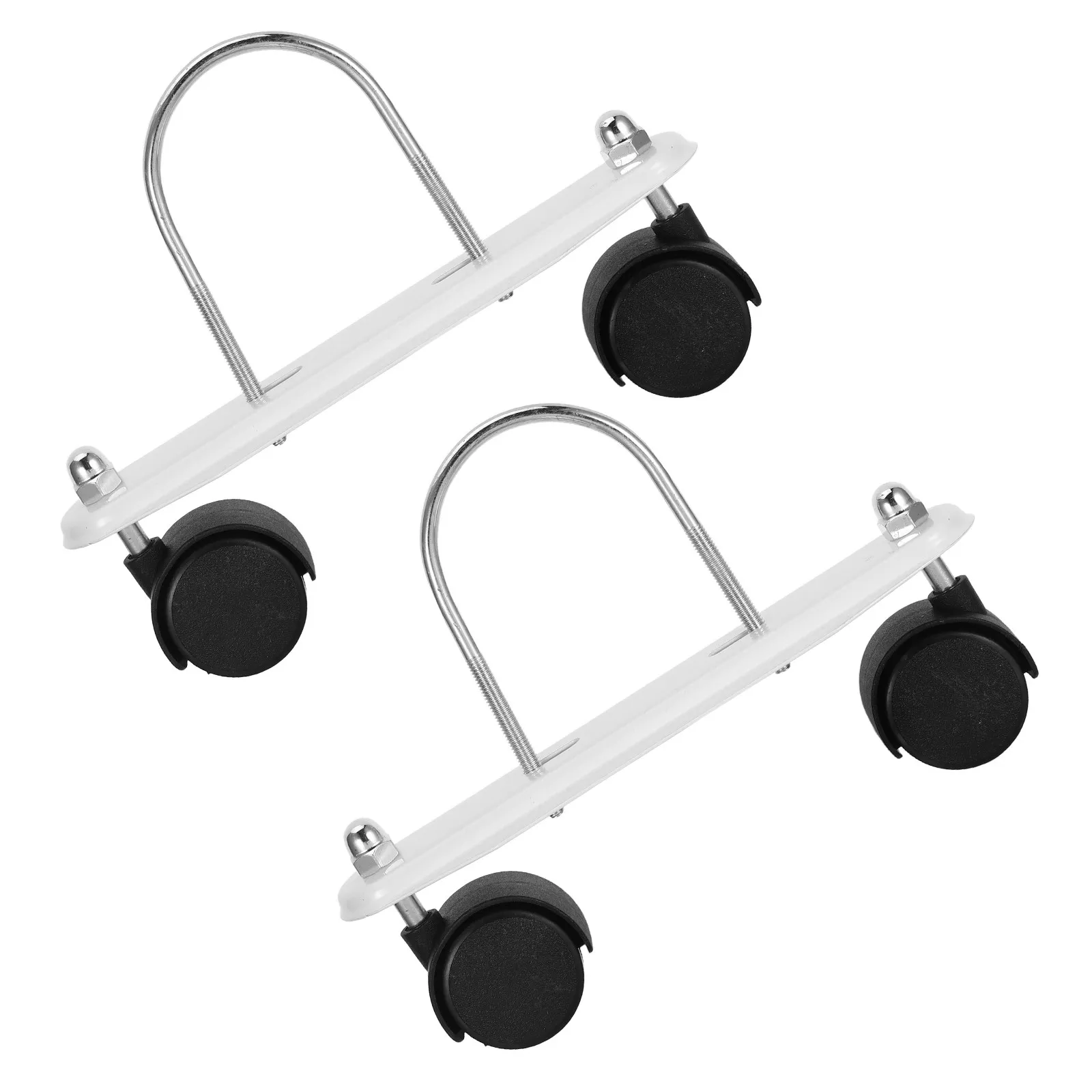 

1Pair Heavy Duty Iron Steel ABS Heater Caster Bracket U Shaped Frame Swivel Casters for Oil Filled Electric Patio Gas Heater