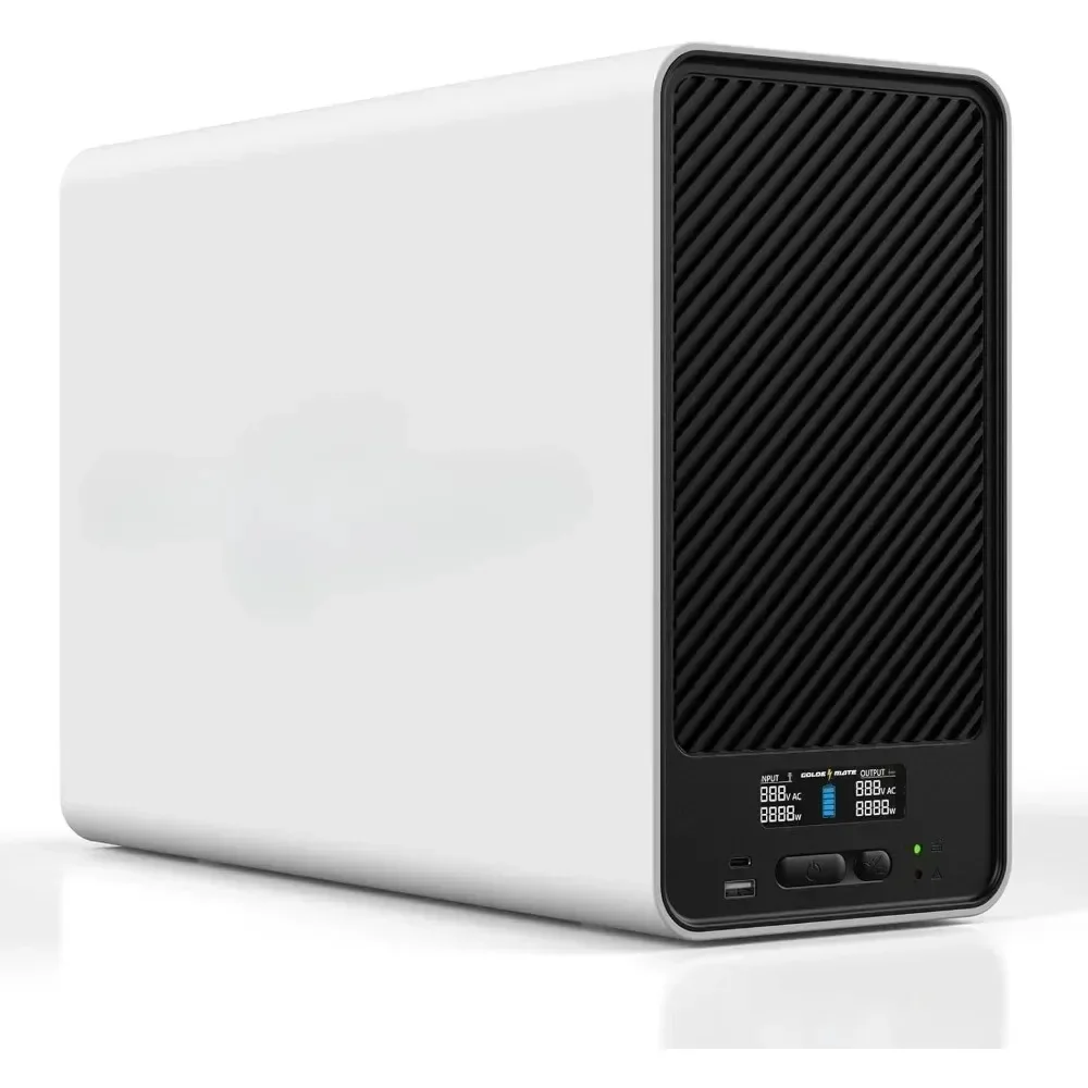 

Резервная батарея ИБП 2000 ВА, источник питания LiFePO4 мощностью 1600 Вт, 460 Втч. Чистая синусоидальная сетевая защита для электроники, CPAP, компьютера.