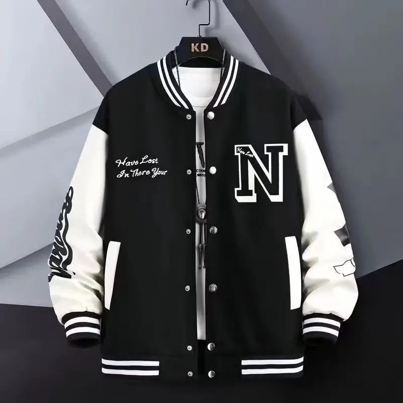 Men's Spring Jacket American Style Baseball Jacket Men's Thin Jacket Casual Men's Lightweight American Baseball Varsity Jacket