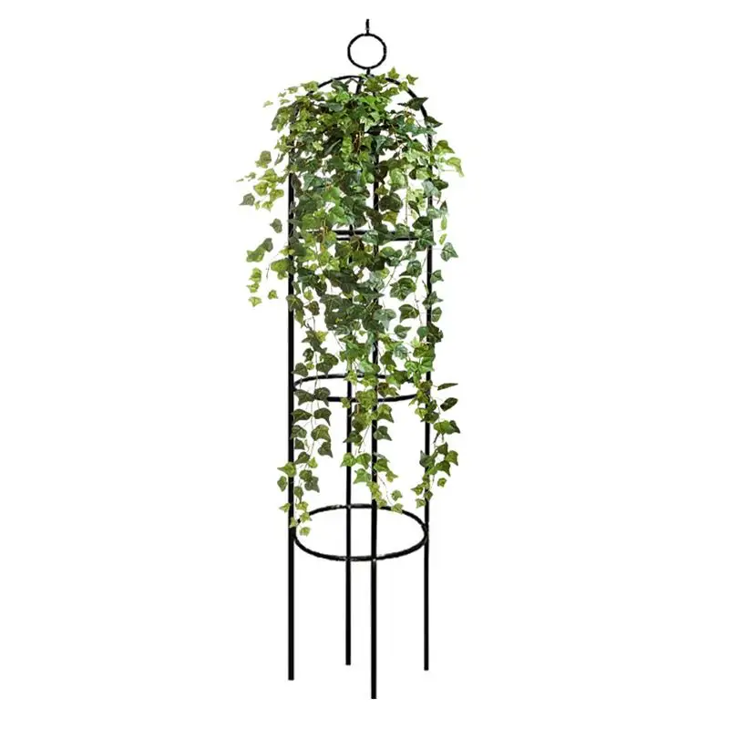 

Obelisk Garden Arch Trellis Plant Support Rustproof Frame Obelisk Garden Trellis Tall Potted Plants Support Flowers Stand