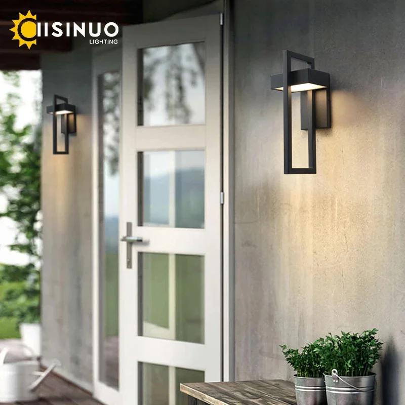 Outdoor Waterproof Wall Lighting 10W Retro Vintage Black Color for Garden Porch Sconces Street Light 110V 220V Sconce Luminaires