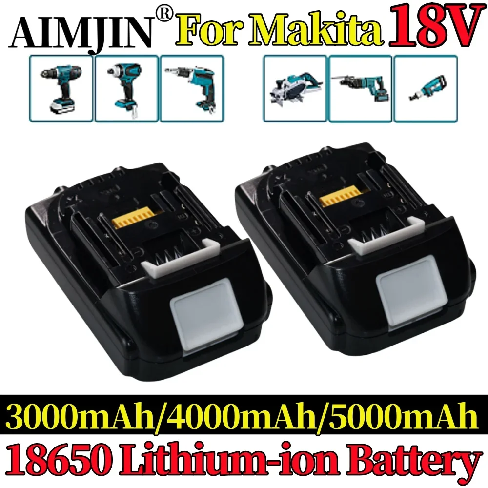 Powtree For Makita BL1830 18V 3.0Ah-5.0Ah 18650 Power Tools Battery Replacement BL1815 BL1840 LXT400 194204-5 194205-3 194309-1