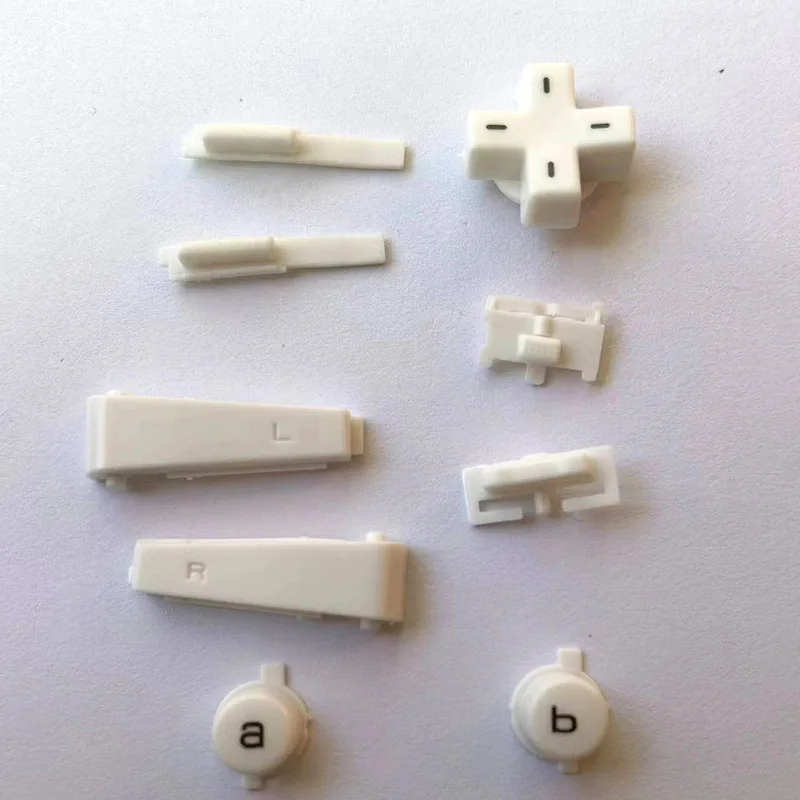 For 5 Sets Black & White Button Replacement Parts For Nintendo GAME BOY MICRO GBM Handheld Console Game Accessories