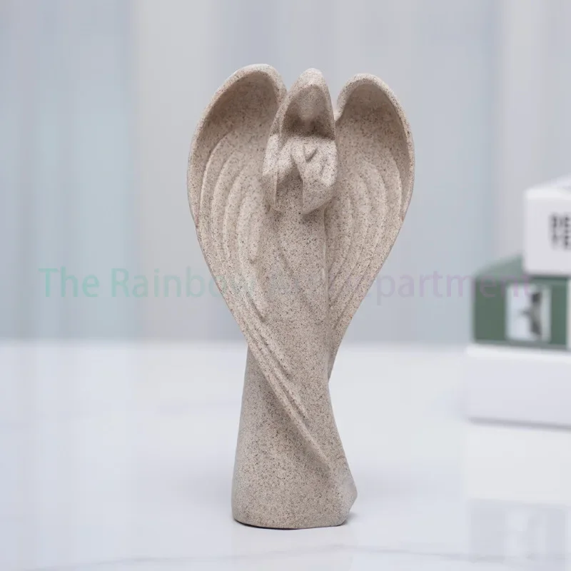 Sandstone Guardian Angel Ornament Resin Figure Sculpture Creative Desktop Living Room Model Room Ornament