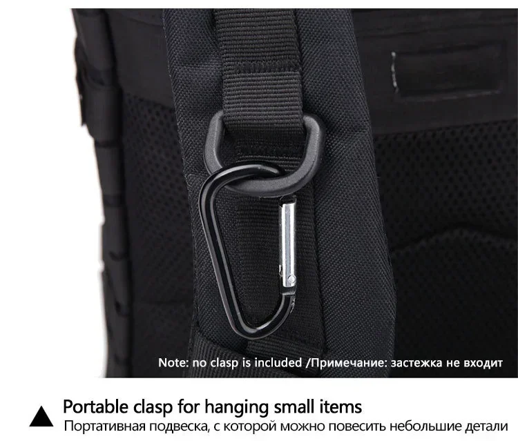 45L Taktische Rucksäcke für Männer, Reisetaschen, Outdoor 3P Schulrucksack, EDC Molle Rucksack für Trekking, Jagdtasche, Campingausrüstung – Detail 16