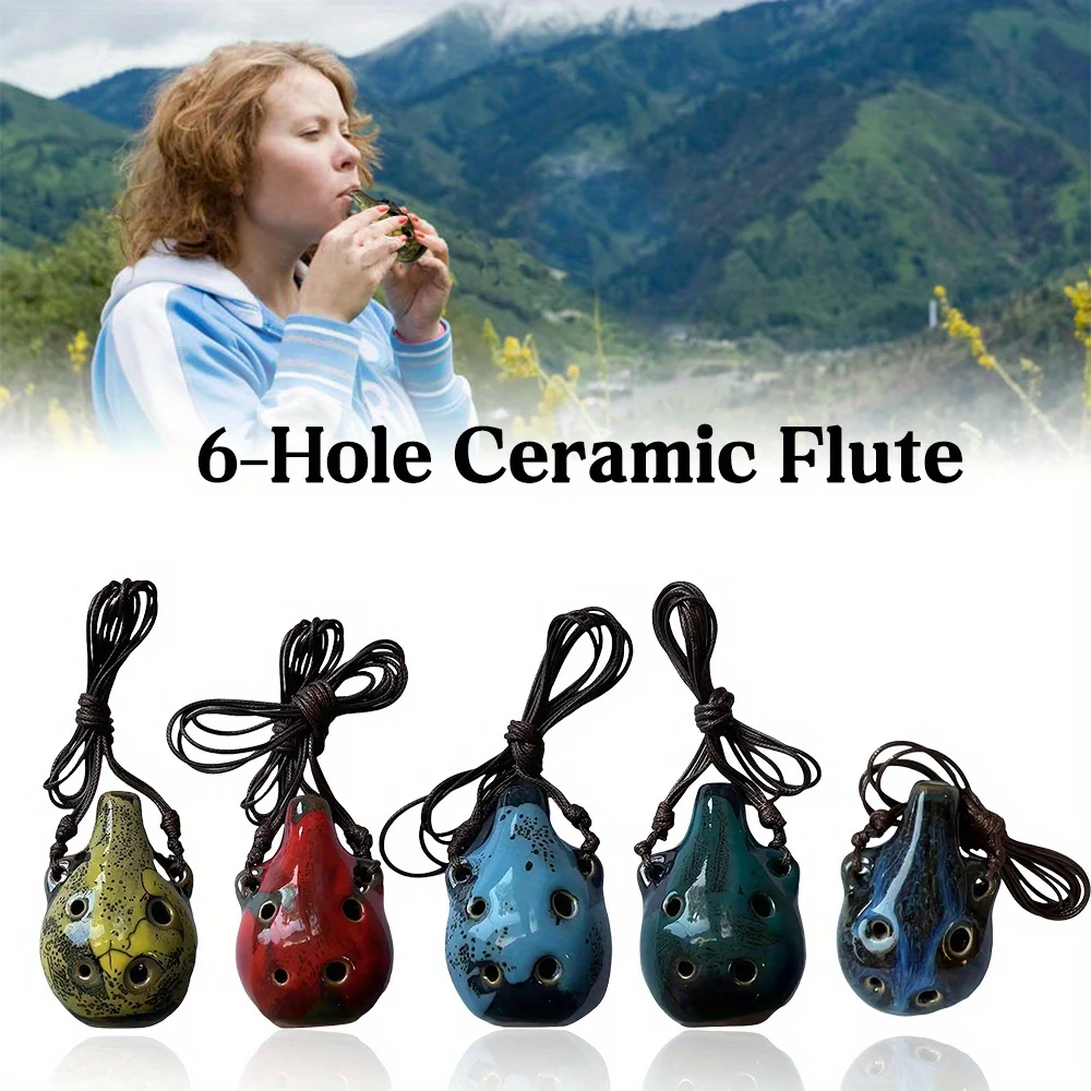 6 Hole Ceramic Mini Ocarina Ceramic Crafts Musical Instruments