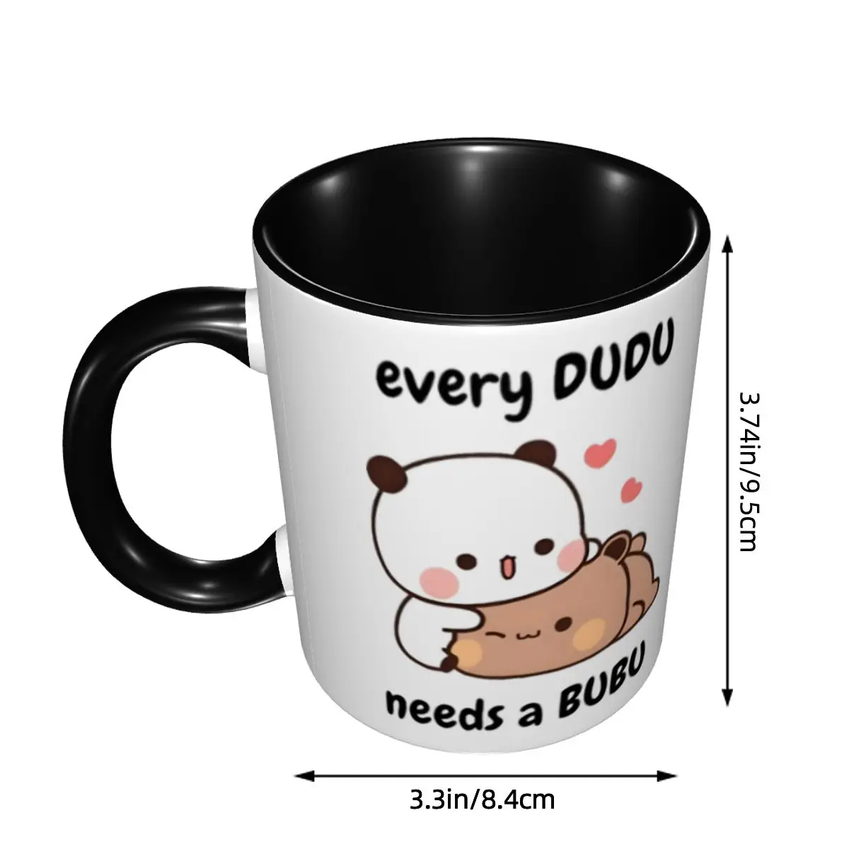 Personalized Bubu Dudu Panda And Brownie Bear Couple Mugs DIY Ceramic Tea Milk Coffee Cups
