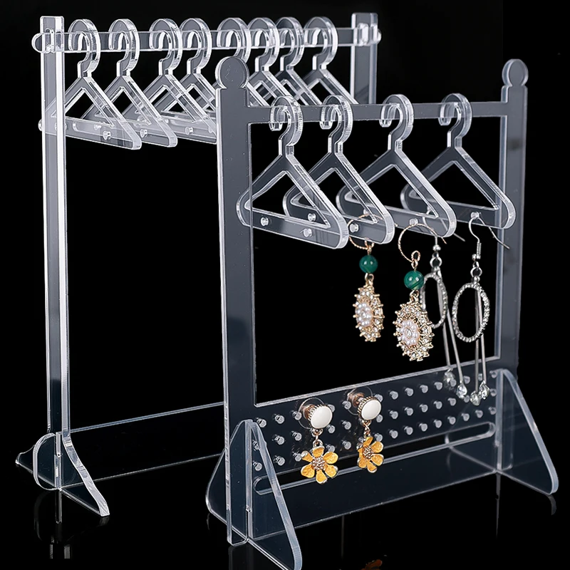 Acrylic Jewelry Display Holder Hanger Rack Earring Display Stand Organizer Earrings Pendants Bracelets Jewelry Earrings Storage