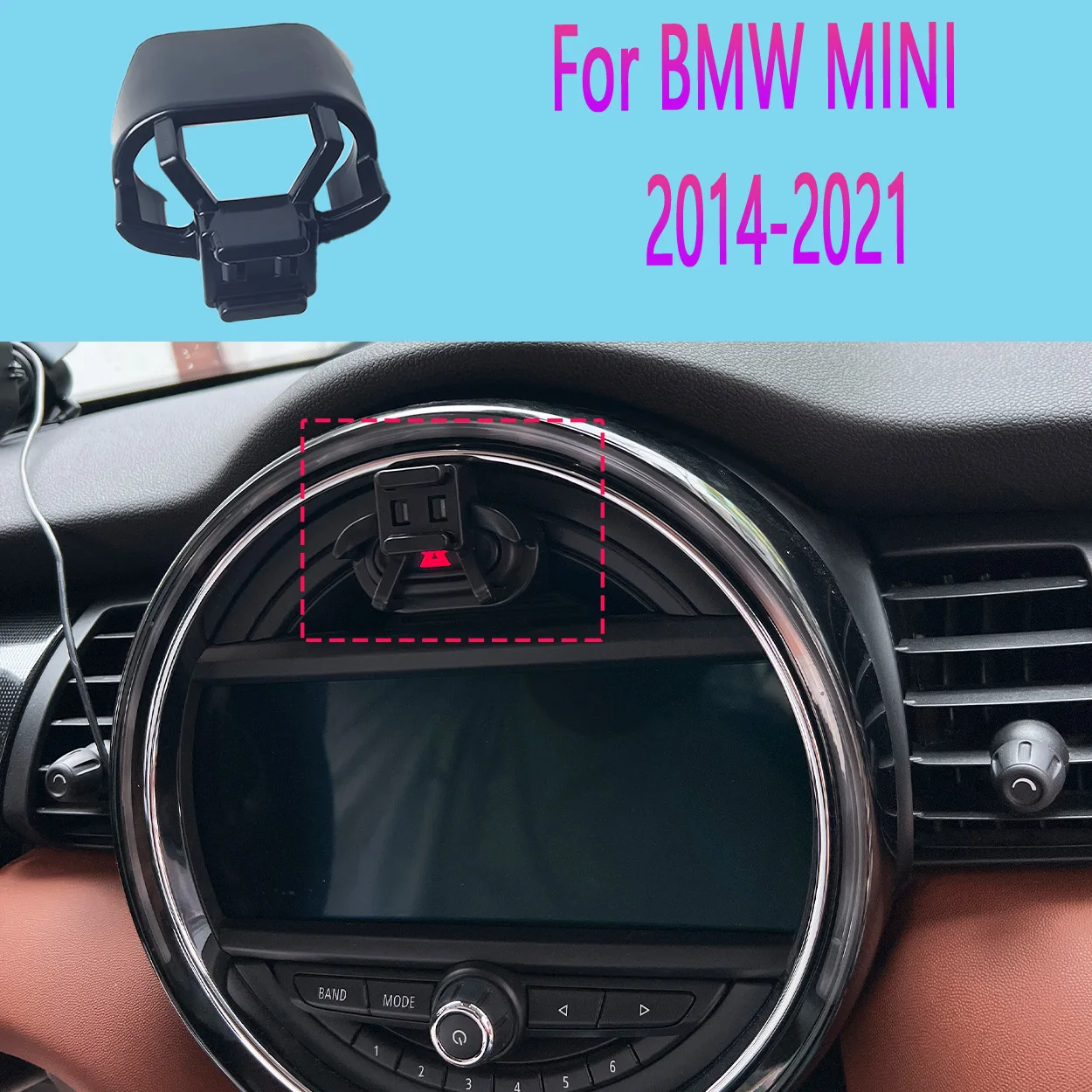 For BMW Mini Cooper F55 F56 F60 Car Special Phone Holder Mobile Phone Support Car Mounts Wireless Charging Car Accessories