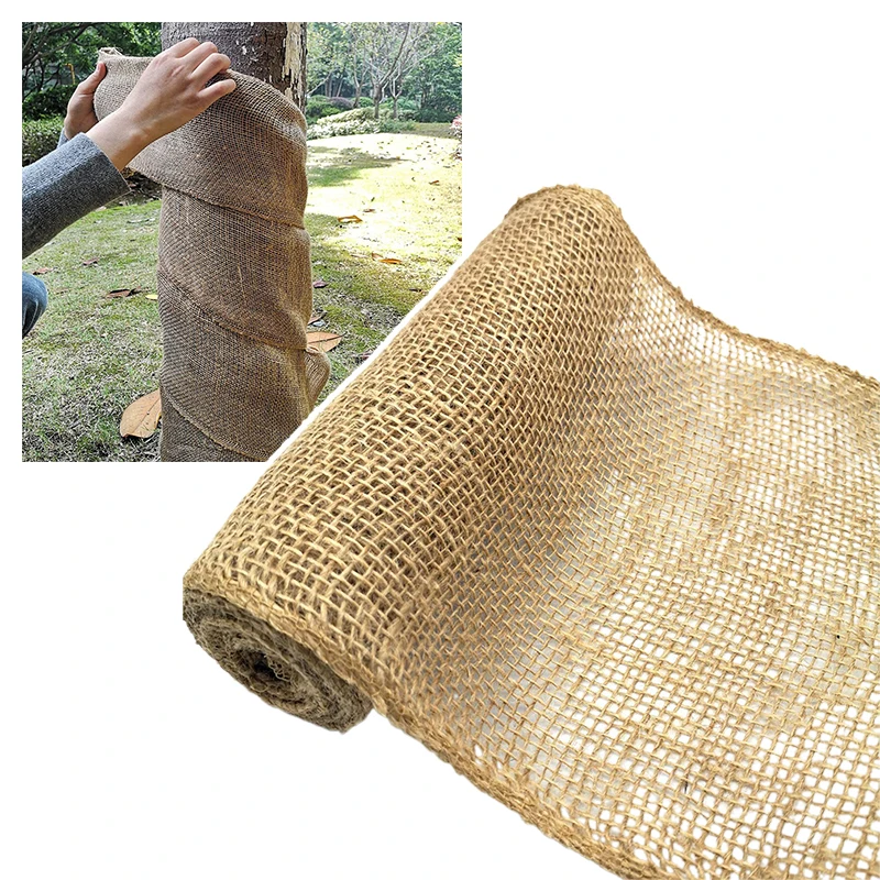 450x20cm Winter Tree Wraps Tape Shrub Plant Protection Cover Natural Jute Burlap Cloth Garden Outdoor Against Cold Wrap Tape