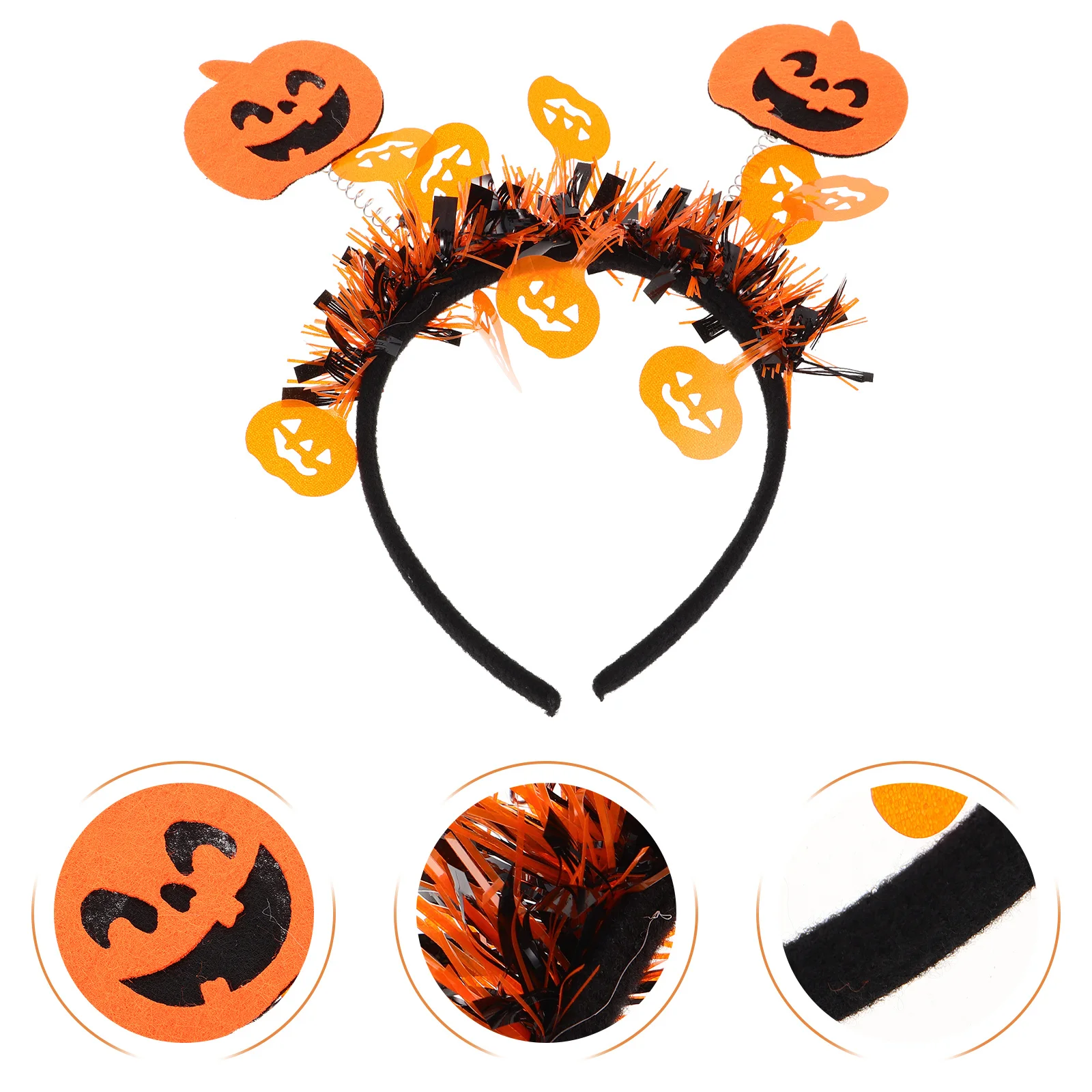 

4 шт., повязка на голову с тыквой на Хэллоуин, забавный обруч для волос с тыквой, костюм для косплея, головные уборы, жуткие аксессуары на Хэллоуин для вечеринки