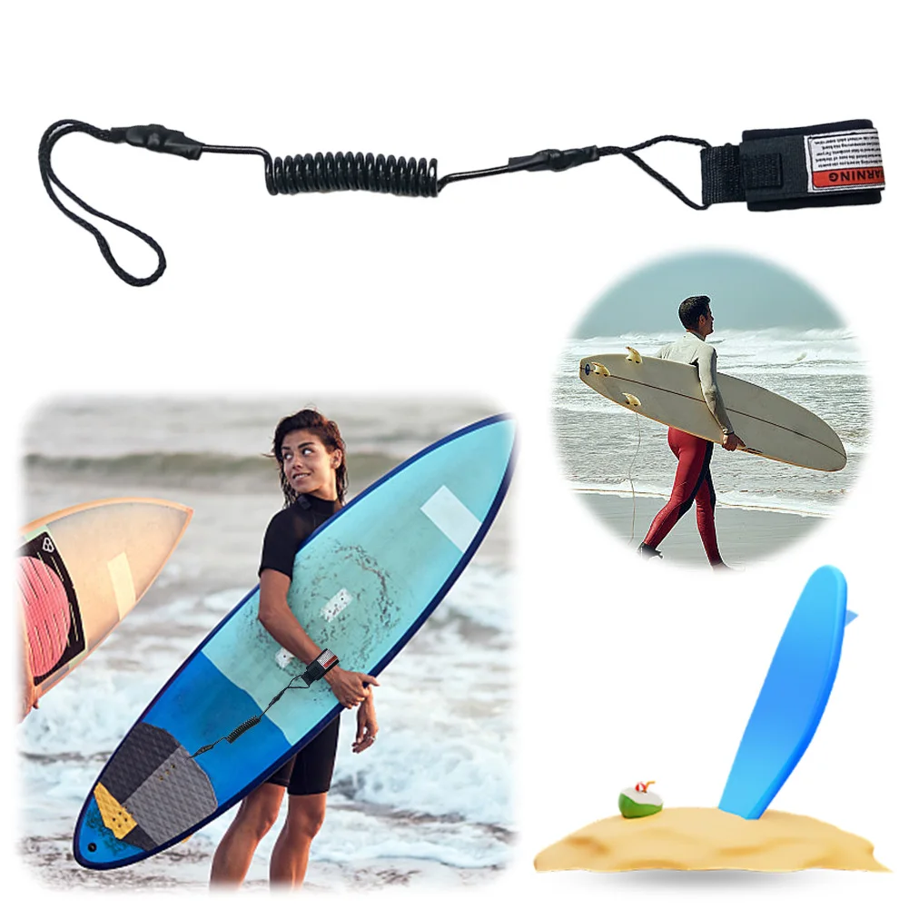 Coiled Bodyboard Leash TPU Surfboard Leash Stay on Board Ankle Strap Wrist Surf Leash SUP Leash for Surfing