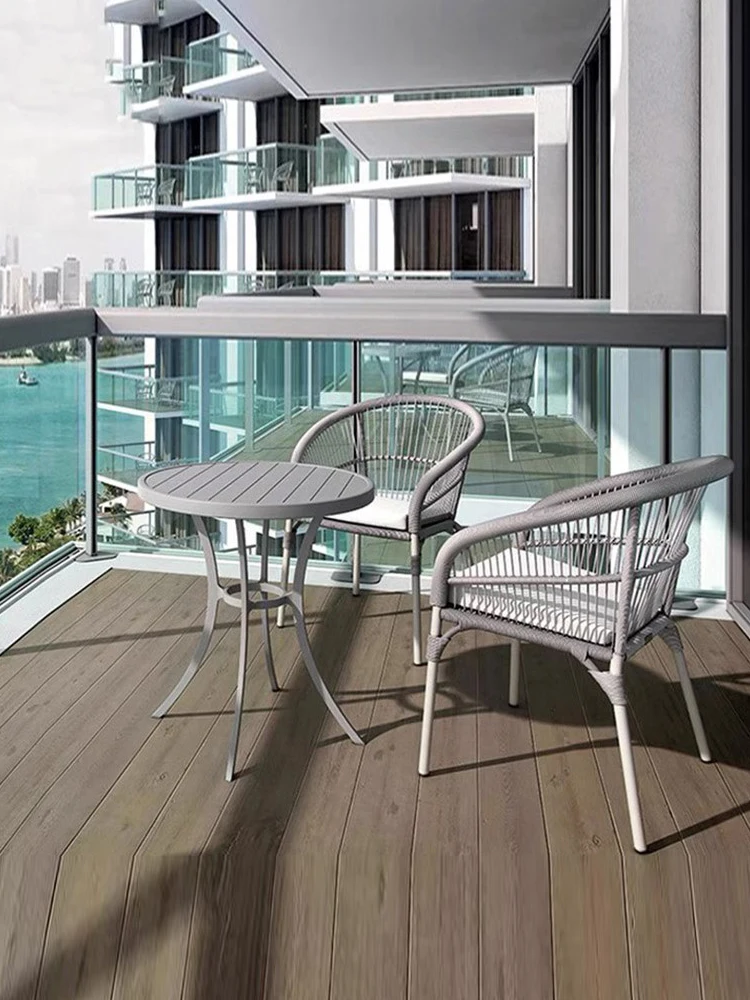 Rattan Chair Nordic Balcony Rattan Sofa Table and Chair Bar Chair Designer Garden Leisure Chair