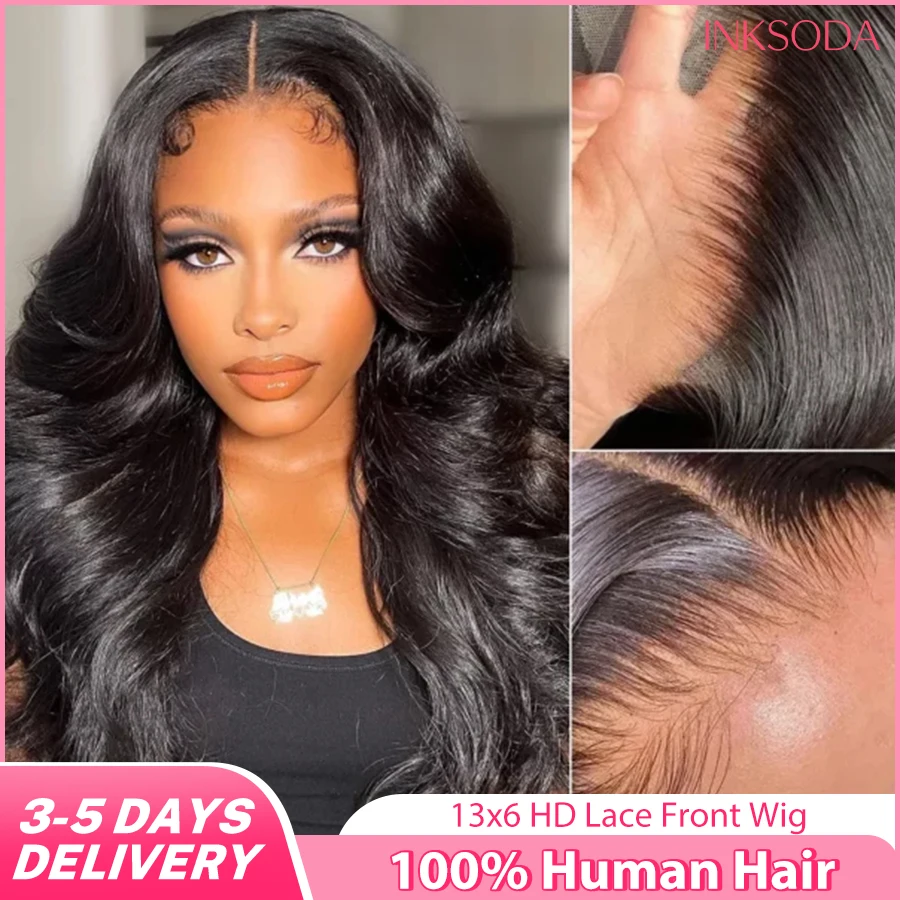 วิกผมแท้แบบลูกไม้ด้านหน้า 13x4 13x6 ทรงบอดี้เวฟ สำหรับผู้หญิงผิวสีดำ ถอนขนแล้ว ขนาด 30 40 นิ้ว ทรงลูกไม้ HD แบบหลวมๆ