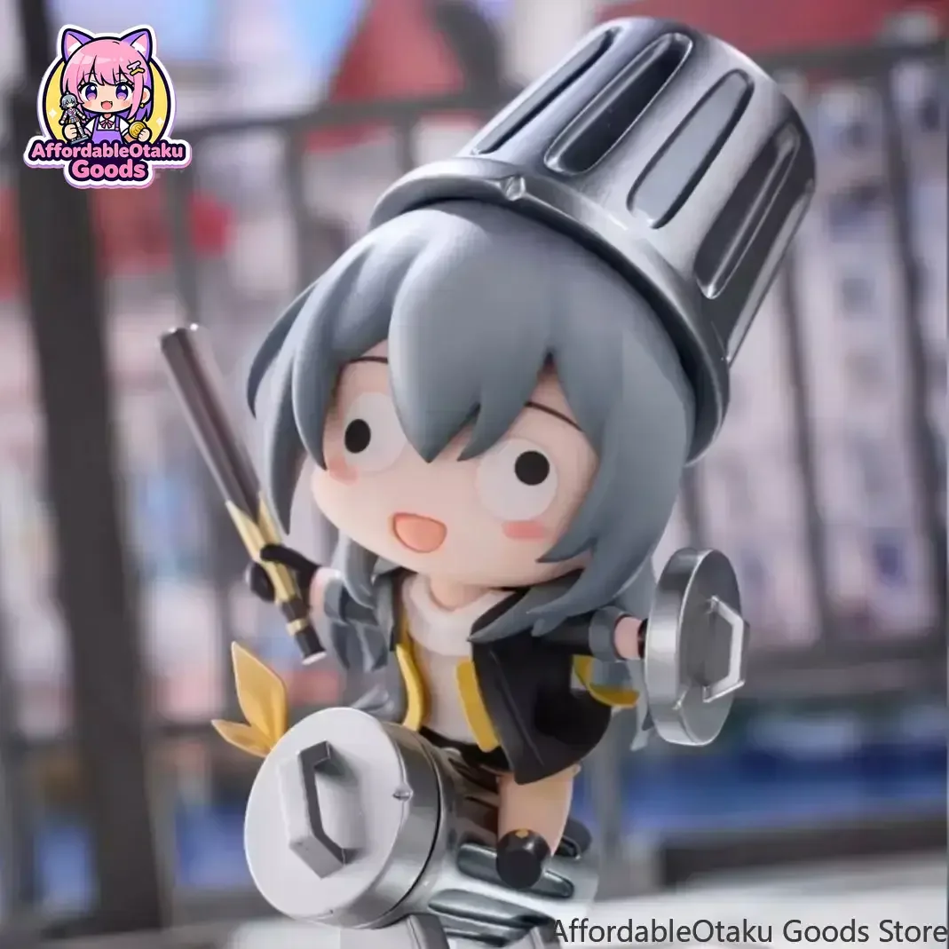 Honkai: Star Rail Trailblazer Stelle Trash Can Knight Q-Version GK Resin Statue, Chibi Anime Figure Desktop Collectible Decor