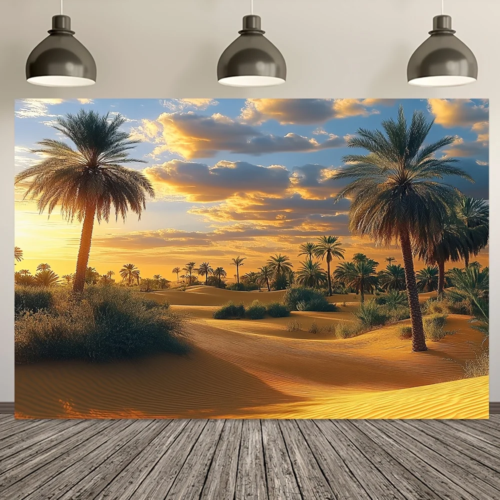 1 pieza, fondo de fotografía Oyas del desierto dorado, adecuado para celebraciones en interiores, fiestas navideñas