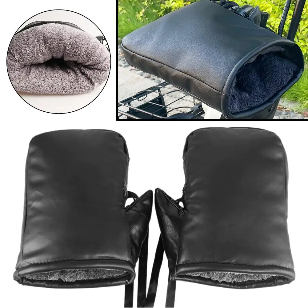

Motorcycle Handlebar Muffs Winter Equipment Mitts Thick Bicycle Warmers Handle Waterproof Grip Warm Cover Handlebar Handle M7K9