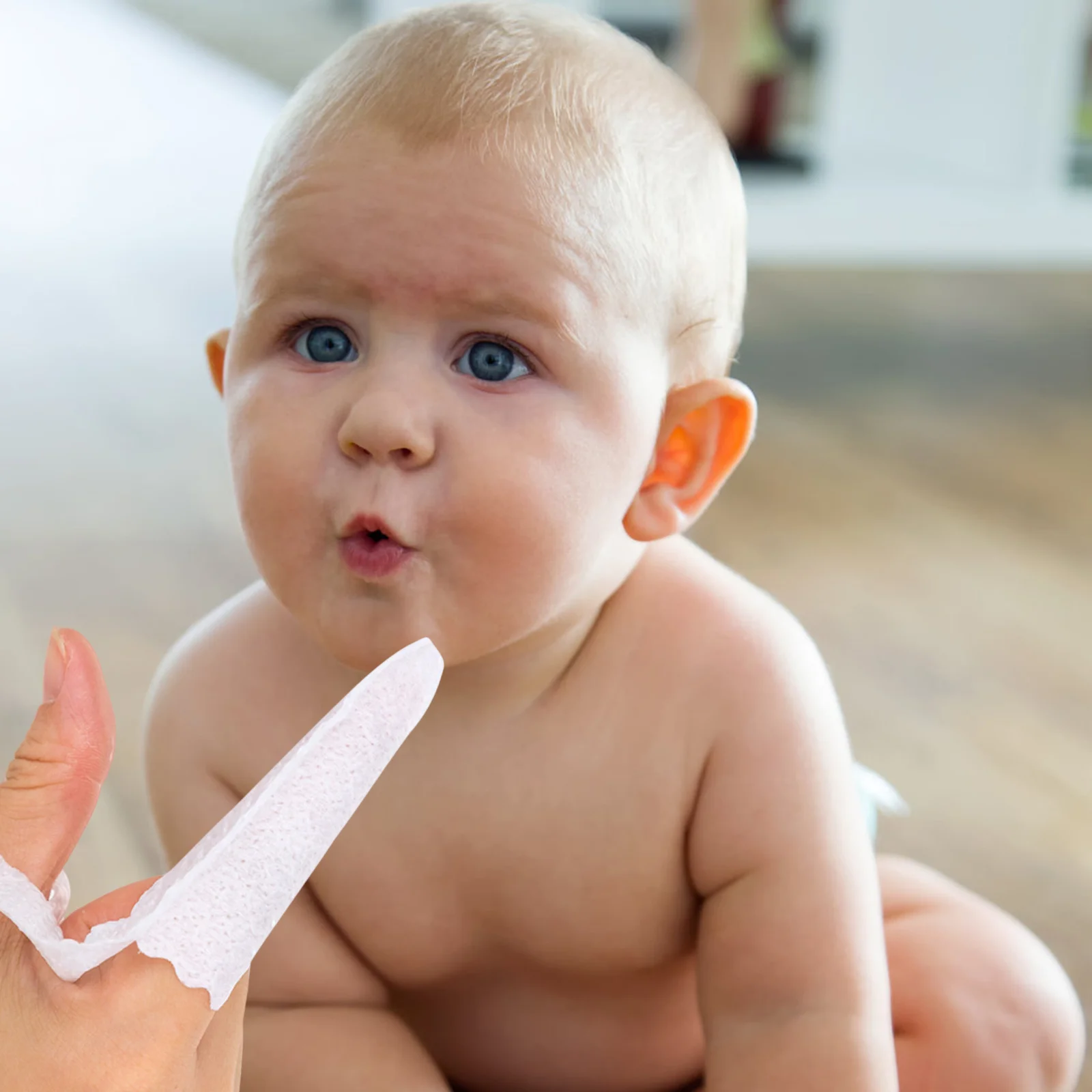 

30Pcs Infant Finger Toothbrush Baby Mouth Cleaner Toddler Newborn Oral Care Tongue Cleaner Wipes Baby Tooth Wipes