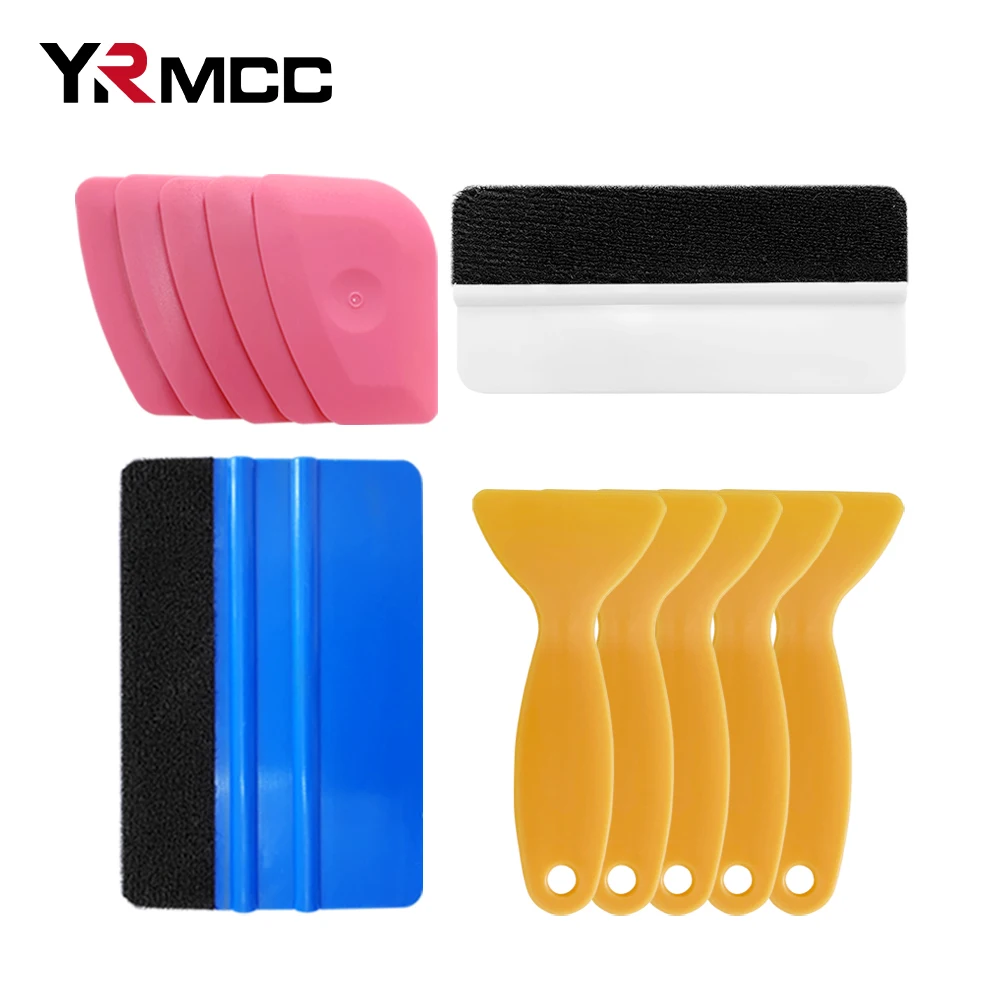 Squeegee Vinyl Wrap Kit Tools Car Film Plastic Scraper Utility Knife Felt Car Tint Installation Tool Nano Tape Heat Shrink Tube